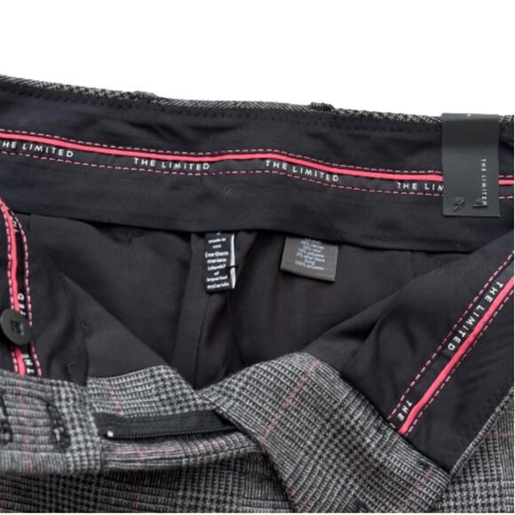 The Limited Pants Cassidy Fit Black Gray Pink Plaid Dress Work Pants Size 2 NEW - Picture 5 of 11